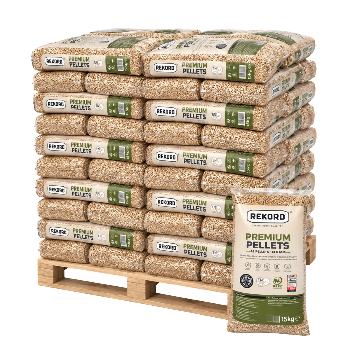 Hpe Mkm 001 Rekord Holzpellets Palette Sack